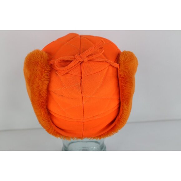 Vtg 70s 80s Streetwear Distressed Quilted Ear Flap Trappers Hunter Hat Medium - Picture 6 of 12